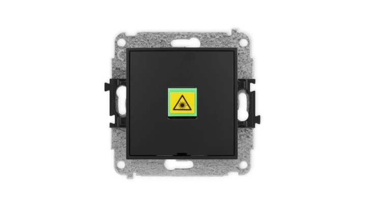 ICON Mechanizm gniazda światłowodowego/optycznego pojedynczego, bez pola opisowego czarny mat 12IGOPBO-1