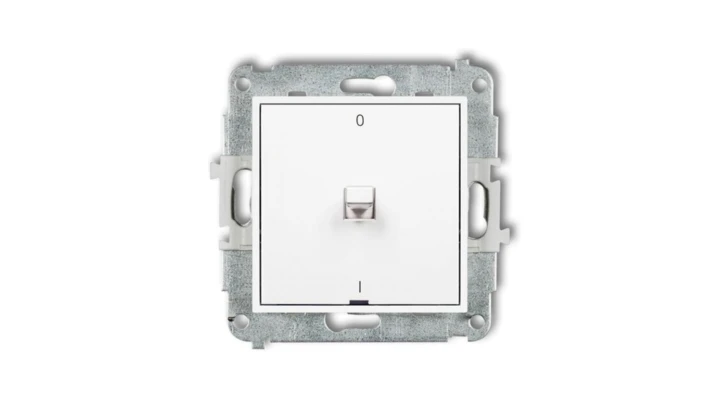 ICON Mechanizm łącznika dwubiegunowego w stylu amerykańskim biały mat 25IWPUS-9