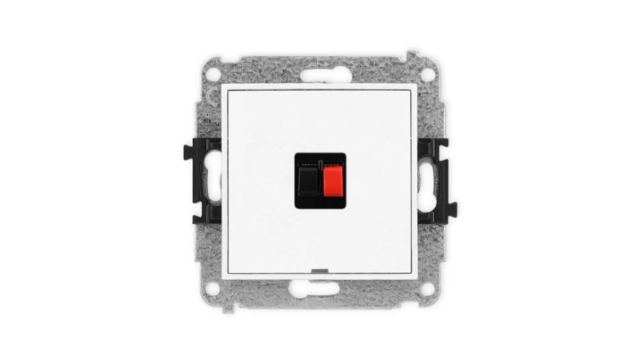 ICON Mechanizm gniazda głośnikowego pojedynczego, bez pola opisowego biały IGGBO-1