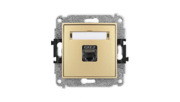 ICON Mechanizm gniazda komputerowego pojedynczego 1xRJ45, kat. 7, ekranowane, 8-stykowy złoty 29IGK-9