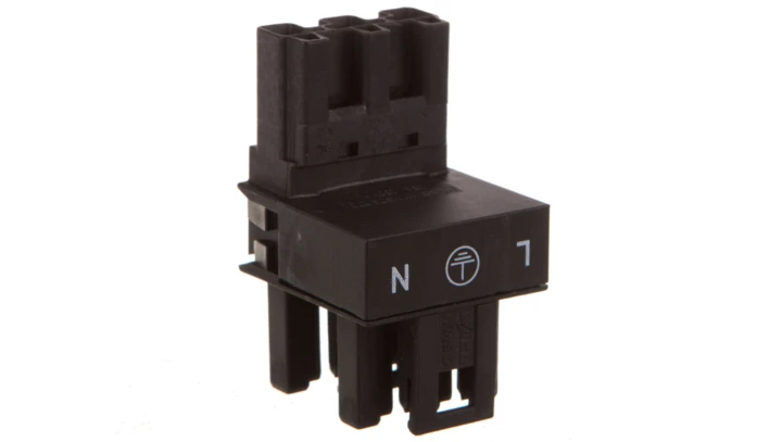 Rozgałęźnik typu h 3-torowy wtyk / gniazdo-gniazdo czarny WINSTA 770-634 /50szt./