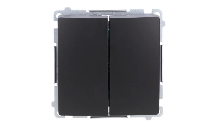 Simon Basic Łącznik świecznikowy (moduł) 10AX, 250V, szybkozłącza, czarny BMW5.01/49