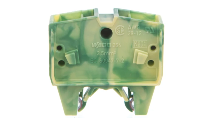 Złączka PE 4-przewodowa 2,5mm2 żółto-zielona 264-727 /100szt./