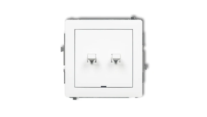 DECO Mechanizm łącznika świecznikowego w stylu amerykańskim, biały mat 25DWPUS-2