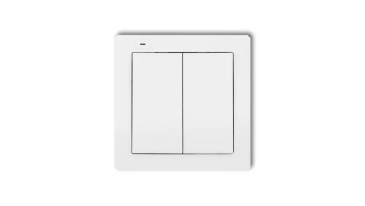 DECO Nadajnik 2-klawiszowy 4-kanałowy z czujnikiem temperatury do systemu Exta Life, biały mat 25DEL-2