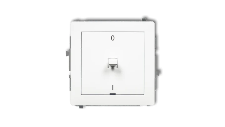 DECO Mechanizm łącznika dwubiegunowego w stylu amerykańskim, biały mat 25DWPUS-9