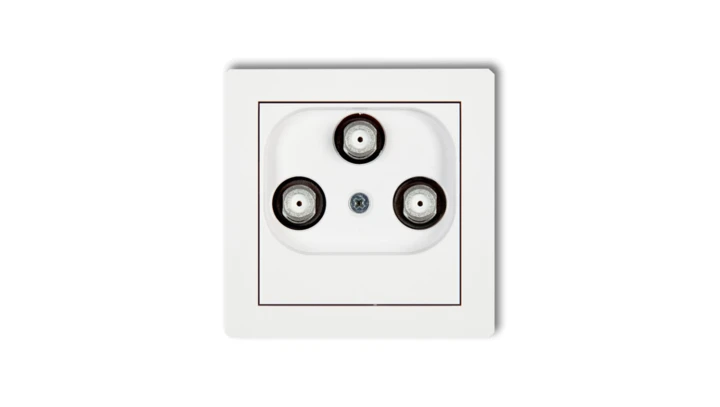 DECO Mechanizm gniazda multimedialnego 3F DATA (UPC), biały mat 25DGMU