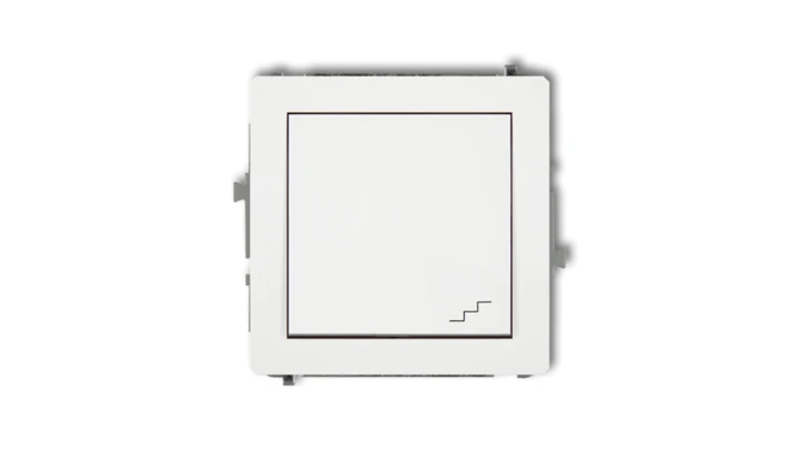 DECO Mechanizm łącznika schodowego, biały mat 25DWP-3