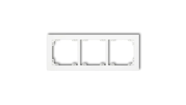 DECO Ramka uniwersalna potrójna z tworzywa, biały mat 25DR-3