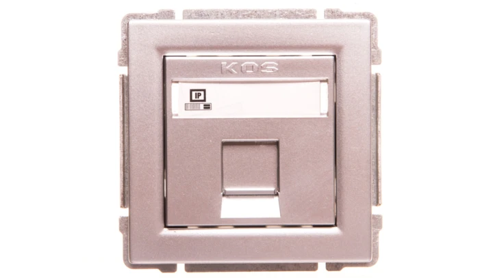 KOS66 Gniazdo komputerowe pojedyncze RJ45 MOLEX kat.5e nieekranowane aluminium 664065