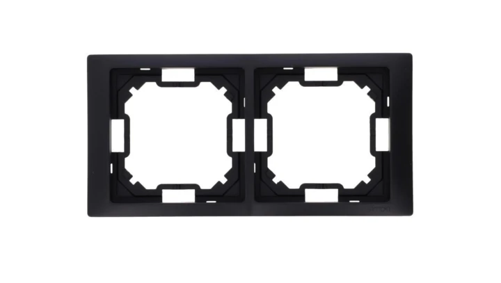 Simon Basic Ramka 2-krotna Neos IP20 czarny mat BMRC2/49