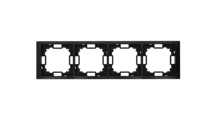 Simon Basic Ramka 4-krotna Neos IP20 czarny mat BMRC4/49