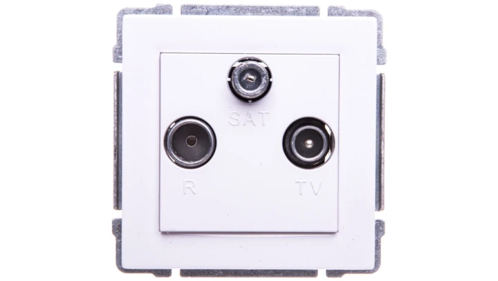 KOS66 Gniazdo antenowe RTV/SAT końcowe białe 660476
