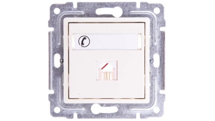 VENA Gniazdo telefoniczne pojedyncze RJ11 krem 510363