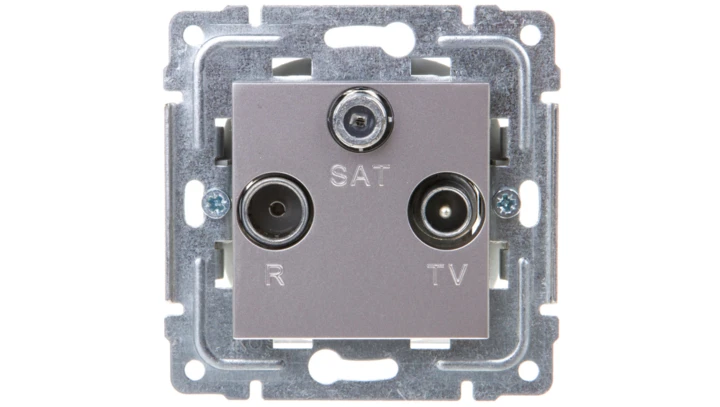 DANTE Gniazdo antenowe RTV/SAT końcowe inox 454176