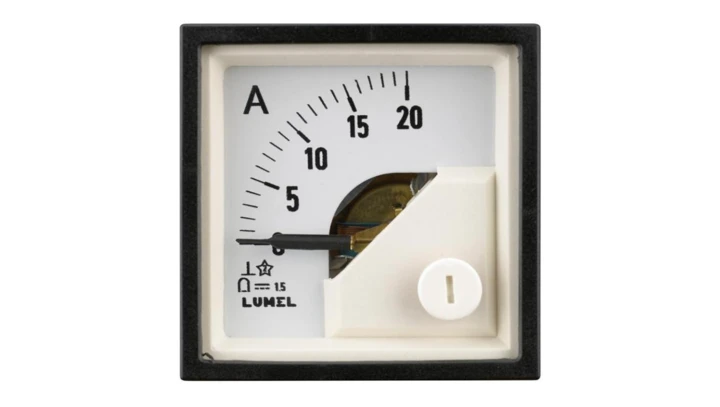 Amperomierz analogowy 48x48 I:IP65 A210:zakr.pom.25A MA16
