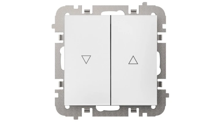 SANTRA łącznik żaluzjowy bez ramki podtynkowy biały 4116-10