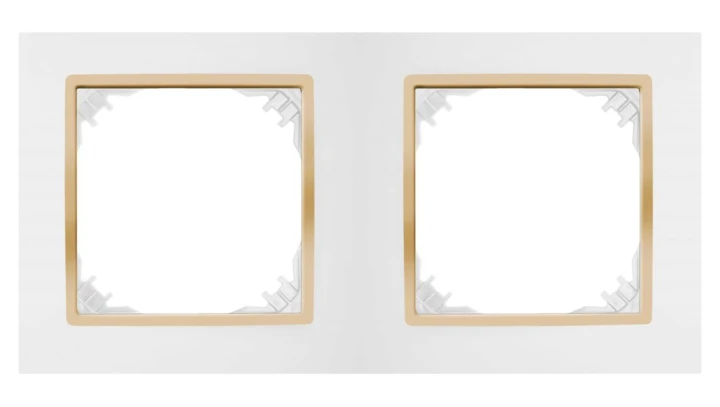 SANTRA ramka podwójna biały/złoty 4172-27