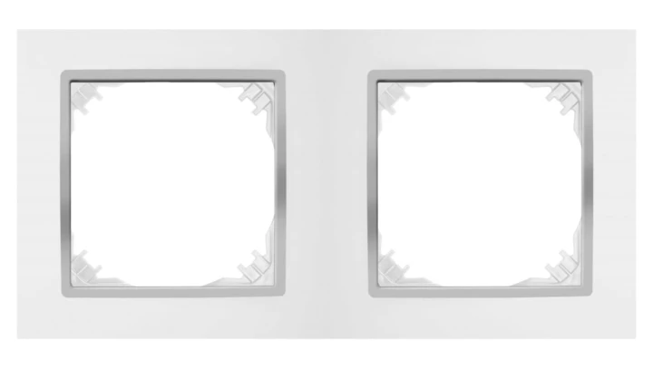 SANTRA ramka podwójna biały/chrom 4172-26