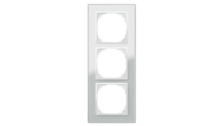 SANTRA ramka potrójna szkło biały 4173-62