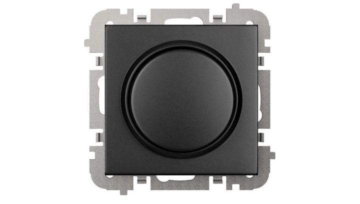 SANTRA ściemniacz LED obrotowy bez ramki podtynkowy czarny 4107-19