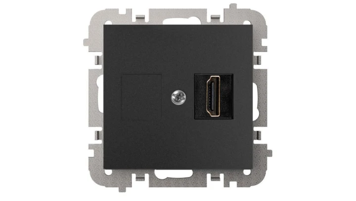 SANTRA gniazdo 1xHDMI bez ramki podtynkowe czarny 4191-19