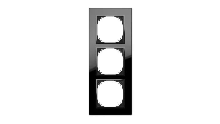 SANTRA ramka potrójna szkło czarny 4173-61