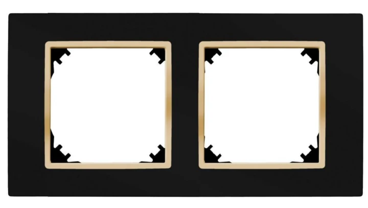 SANTRA ramka podwójna czarny/złoty 4172-47