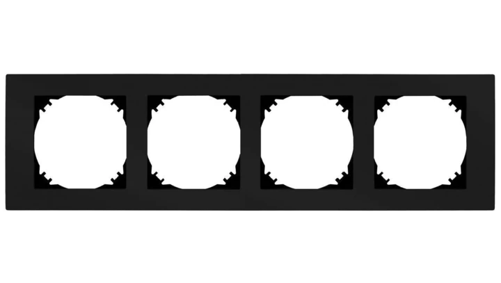 SANTRA ramka poczwórna czarny 4174-09