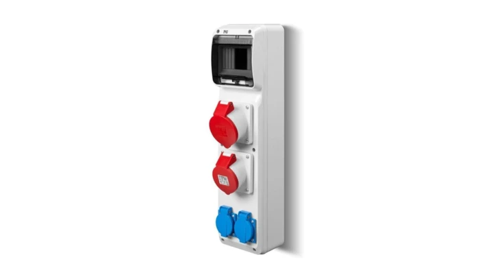 Rozdzielnica budowlana RS-6 6-mod. 2x2P+Z, 16A/5P, 32A/5P, IP44 bez zabezpieczeń 6240-00