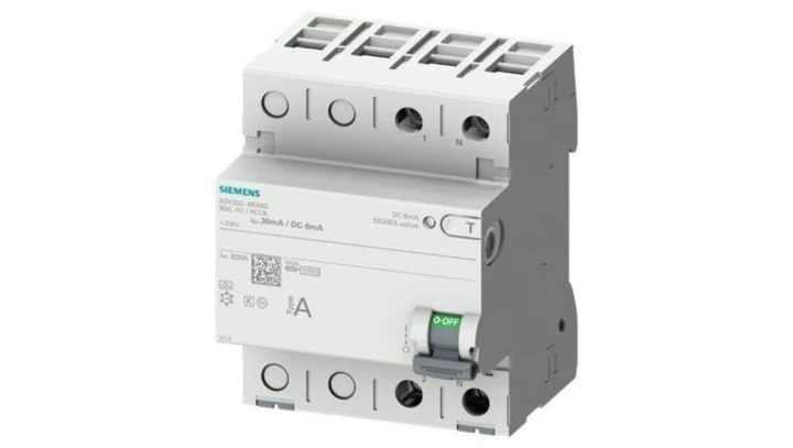 Wyłącznik różnicowoprądowy eMobility 1P+N 40A 30mA 6mA DC Typ A 230V SENTRON 5SV3324-6KK60