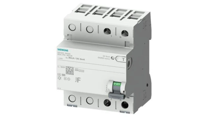 Wyłącznik różnicowoprądowy eMobility 1P+N 25A 30mA 6mA DC Typ F 230V SENTRON 5SV3322-3KK60