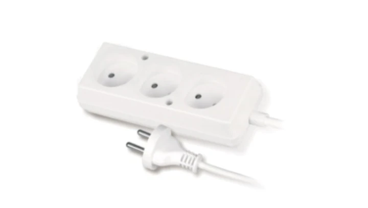 Przedłużacz 3-gniazda b/u 10A 3m /OMY 2x1/ biały PS-360 T-105320