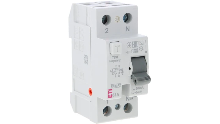 Wyłacznik różnicowoprądowy 2P 63A 0,03A typ AC EFI6-P2 AC 63/0.03 002061253