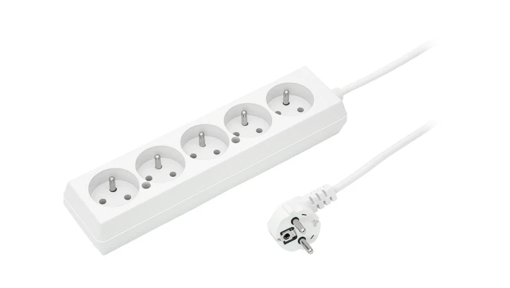 Przedłużacz 5-gniazd z/u 16A 10m /OMY 3x1,5/ biały PS-570 T-973870