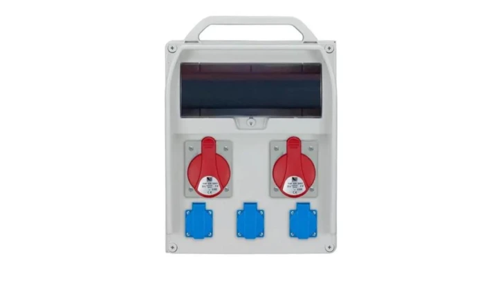 Rozdzielnica R-BOX 380R 13S, 2x32A/5p, 3x250V, puste okno B.18.380-35