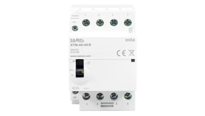 Stycznik modułowy ze sterowaniem ręcznym instalacyjny 40A 4Z 230V AC STM-40-40/S EXT10000315