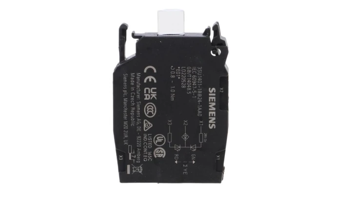 Oprawka blok LED 3 kolory czerwony-żółty-zielony 24V AC-DC montaż czołowy przył śrubowe SIRIUS ACT 3SU1401-1BB24-1AA0