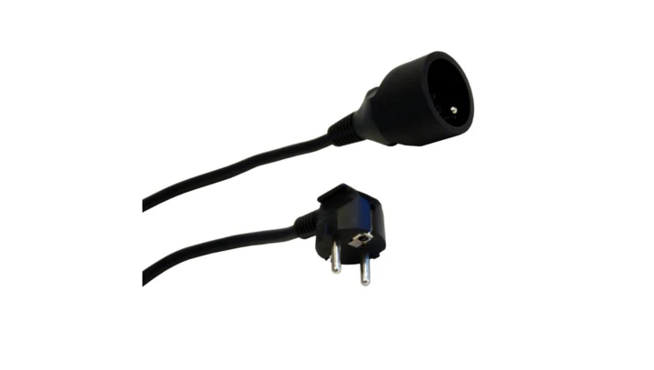 Przedłużacz 1-gniazdowy, 5m czarny 3x1,0mm OWY 28219