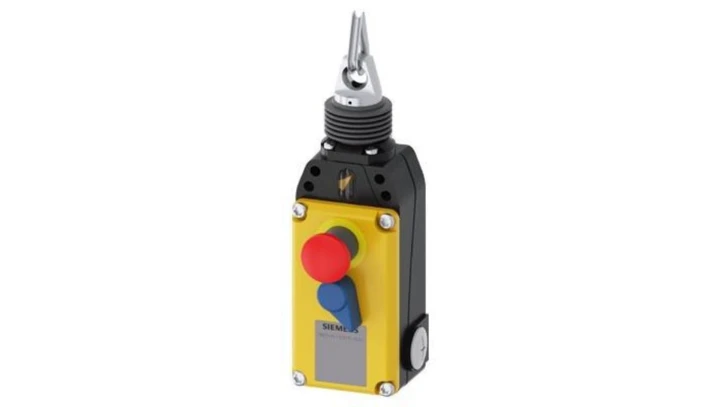 Wyłącznik linkowy żółty 1 stronny 1Z 3R dł linki 75m okno do kalibracji blokowany z przycikiem awaryjnym IP67 3SE7141-1EG10-0CA1