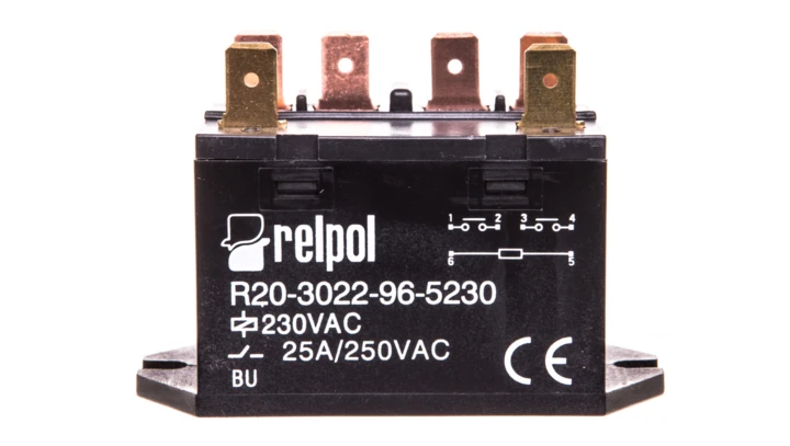 Przekaźnik przemysłowy 2Z 230V AC AgSnO2 R20-3022-96-5230 2611761