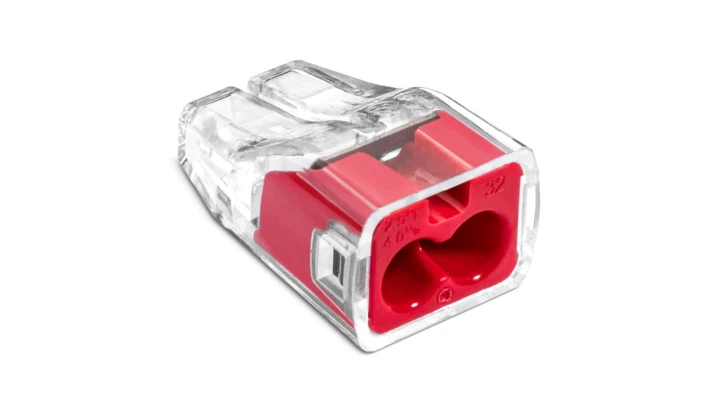 IDEALNA Szybkozłączka SCP2 wtykowa do drutów i wielodrutów 2-torowa 4mm² 32A 450V 88000001S /100szt./