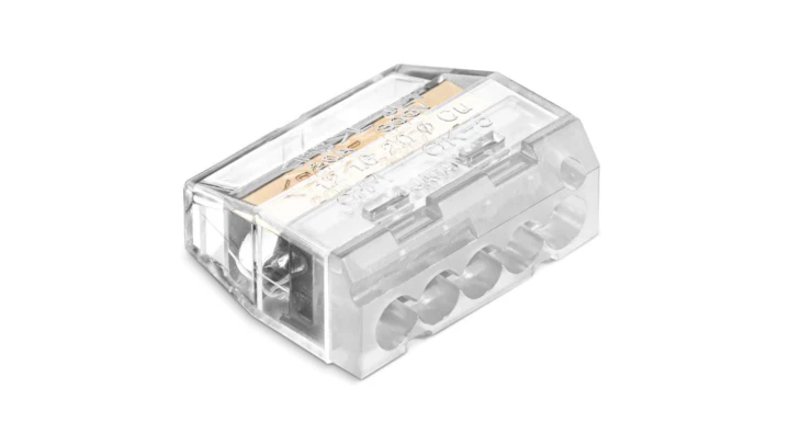 IDEALNA Szybkozłączka SCP5 wtykowa do drutów i wielodrutów 5-torowa 4mm² 24A 450V 88000002S /50szt./