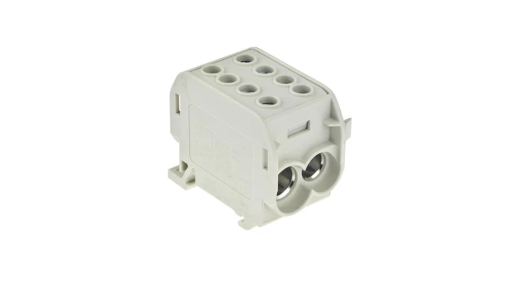 Blok rozdzielczy 1-torowy Al/Cu 1x70/2x50 szary E.4163/SZ