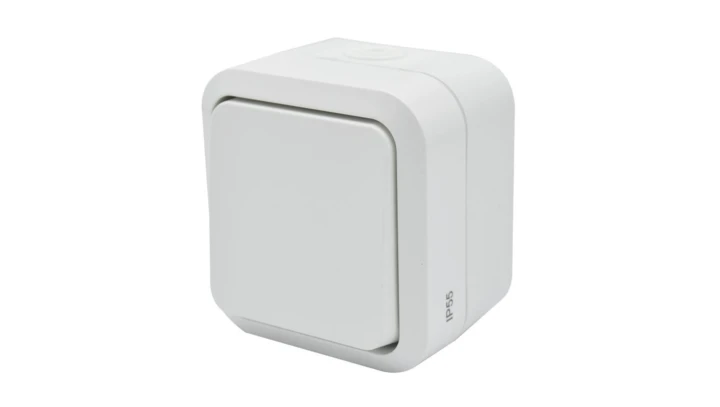 Łącznik 2-biegunowy podwójny natynkowy Aqua Pro IP55 biały 60221