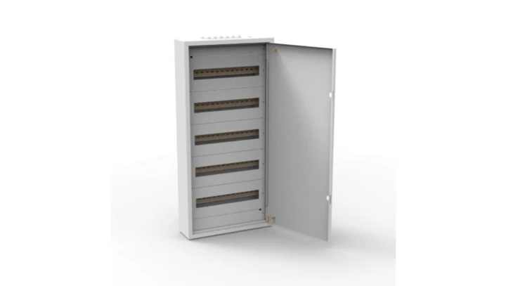 Rozdzielnica natynkowa metalowa 90 modułowa 5x18 436x905x130 RAL9003 IP30 MN90/5/18