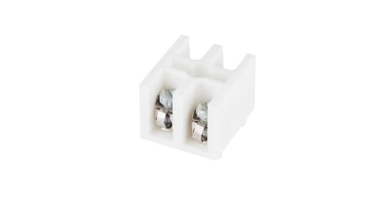 Złączka gwintowa LZ-B4/2 2-torowa biała z podkładką zapobiegającą przecinaniu przewodów A12-0A52