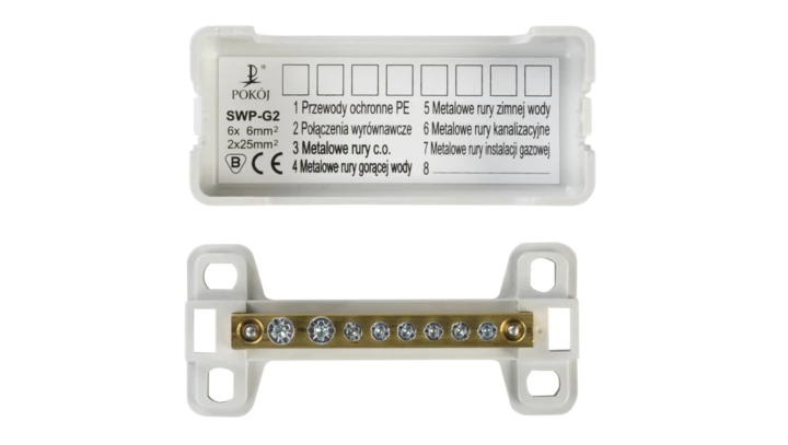 Szyna wyrównująca potencjał SWP-G2 6x6mm2 2x25mm2 A14-6208