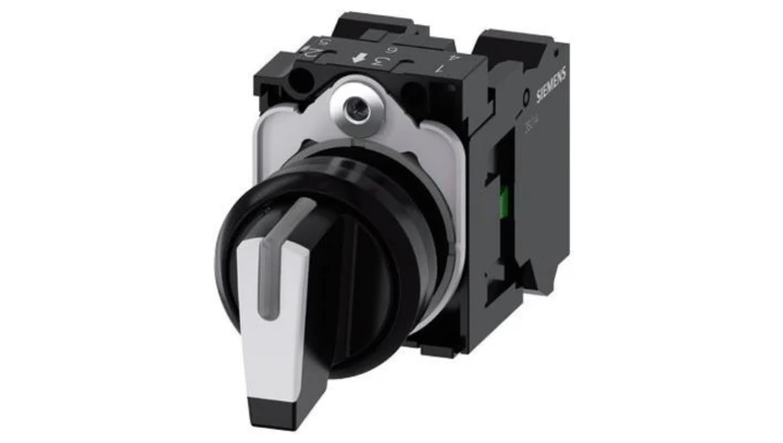 Przełącznik bistabilny, 3-pozycyjny, 10A, O 22mm, Siemens SIRIUS ACT 3SU1100-2BL60-3NA0