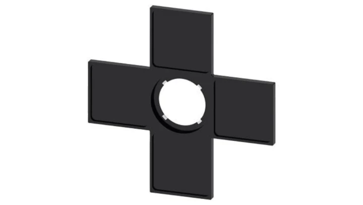 Ramka do etykiet samoprzylepnych 27x27mm do joysticka 4 kierunkowego czarna otwór 22mm SIRIUS ACT 3SU1900-0AM10-0AA0